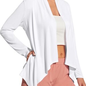 Women's UPF 50+ Sun Shirts Sun Protection Clothing Lightweight Cardigans with Pockets Long Sleeve Beach Cover Up