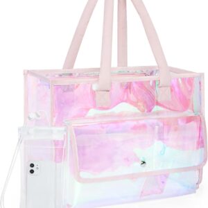 Waterproof Beach Bag for Women with Phone Pouch, Large Tote Bag for Pool, Travel and Vacation