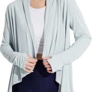 Women's UPF 50+ Beach Cover Up Lightweight Cardigan Sun Shirts Long Sleeve SPF Sun Wrap with Pocket Outdoor