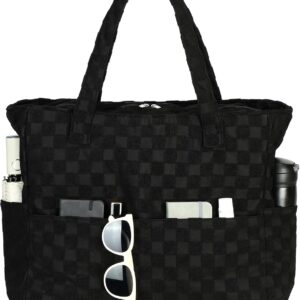 Large Beach Tote Bag Women Waterproof Sandproof Zipper Beach Tote Bag for Pool Gym Grocery Travel with Wet Pocket