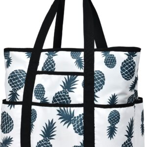 Beach Bags for Women Large Beach Tote Bag with Zipper Pockets Beach Bag Waterproof Sandproof Travel Nurse Tote Bag