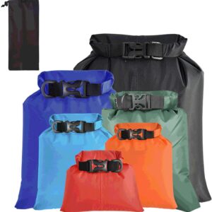 6PCS Dry Bags Waterproof, Lightweight Dry Bags for Kayaking Waterproof，Outdoor Waterproof Bag for Kayaking Hiking Boating Camping